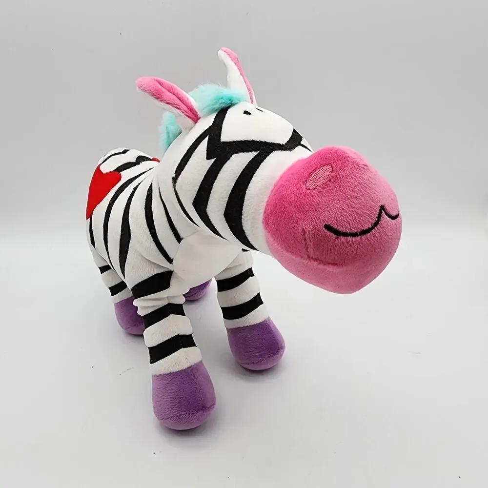Animal Alley Colorful Zebra Plush 12